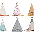 Modern Tent Camping Assembled Camping Tent 3d model
