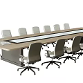 Modern Conference Room Interior Design With Long Table And Multiple Swivel Chairs
