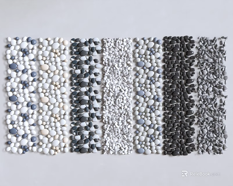 Natural Stone and Wood Materials with Various Colors Textures and Patterns for Decorative Design 3d model 