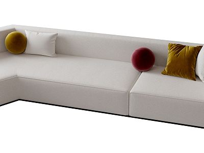 Modern corner sofa fabric multi-person sofa model