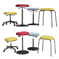 Colorful Bar Stools With Various Designs Including Swivel And Fixed Bases
