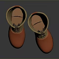 Trendy Long Boots With Brown Upper And Orange Sole And Toe Lace Up Design