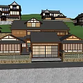 Traditional Ancient Architecture Exterior With Surrounding Green Trees And Colorful Floral Gardens