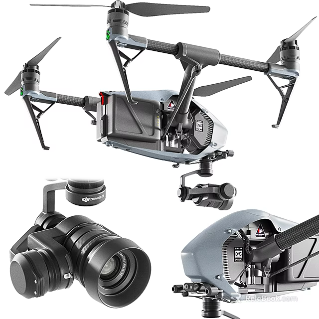 Smart Machine Drone Featuring High Quality Camera And Accessories For Aerial Use 3d model 