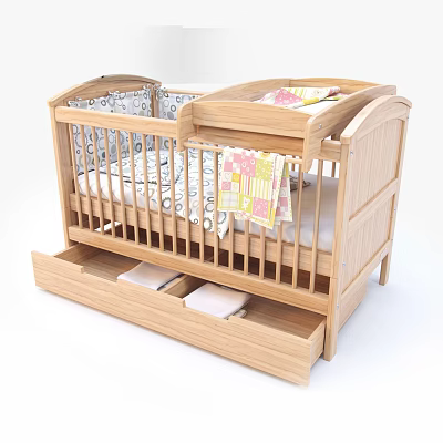 Crib 3d model Crib 3d model