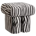 Modern Cream Boucle Upholstered Square Sofa Stool For Cozy Home Living Room Decor