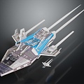 Modern Spaceship Space Plane Space Vehicle Science Fiction Plane 3d model