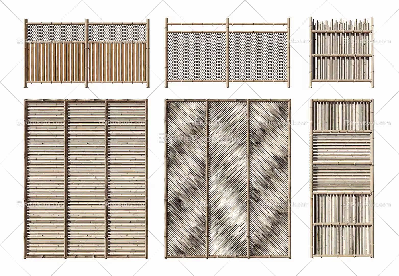 Bamboo partition 3d model