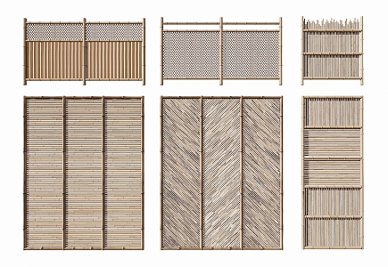 Bamboo partition 3d model