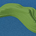 Green Wavy Layered Garden Landscape With Undulating Terrain And Curved Mounds Design