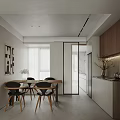 Modern Living Dining Room Interior With White Sofa Round Coffee Table Floor Lamp And Curtains