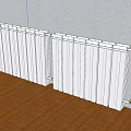 Modern White Wall Mounted Radiator Design In Room With Wooden Floor