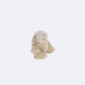 Soft Light Beige Gorilla Plush Doll With Fluffy Fur In Sitting Position