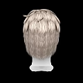 Game Movie Character 3D Head Model With Short Blonde Hair On Black Background