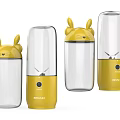 Cute Mini Kitchen Blenders With Rabbit Ear Design And Yellow Transparent Bodies