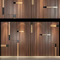 Contemporary Wooden Wall Panels With Metal Accents And Modern Interior Design