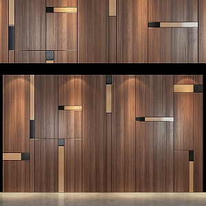 Wood veneer modeling background wall modeling wall trim panel 3d model