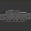 Detailed Metallic Tank With Tracks Turret Armored Hull And Exterior Design
