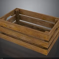 Wooden Crate Design Featuring Stacked Slats And Side Handles