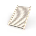 Modern Metal Radiator With Horizontal Slats For Home Heating System