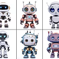 Cute Robotic Game Movie Characters With Various Designs And Adorable Appearance