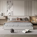 Modern Bedroom Interior Design With Comfortable Bed Area Rug Desk Chair And Wardrobe