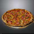 Delicious Homemade Pizza Topped With Fresh Sausage Bell Peppers Cheese And Baked Golden Crust