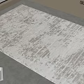 Modern Square Rug With Abstract Beige Gray Pattern For Living Room Floor