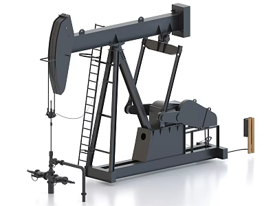 Heavy Duty Industrial Oil Pumpjack Equipment With Mechanical Structure For Petroleum Extraction 3d model