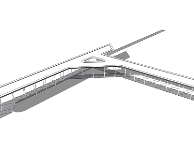 Modern Outdoor Pergola Design With Open Beam Structure And Geometric Support 3d model