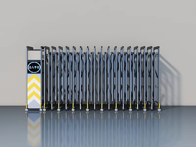 Modern Secure Swing Door With Durable Metal Frame And Automatic Operation System 3d model