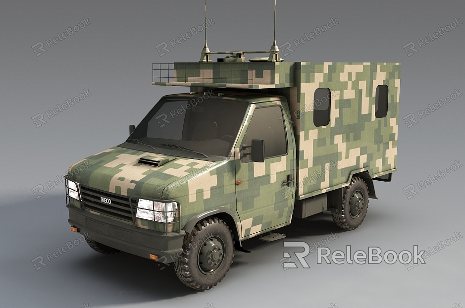 Military command vehicle IVECO command vehicle military communication vehicle logistics support vehicle command shelter military supply vehicle military transport vehicle model