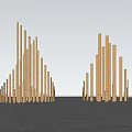 Modern Landscape Lights Landscape Sculpture Landscape Structures Square Structures Spiritual Fortress 3d model