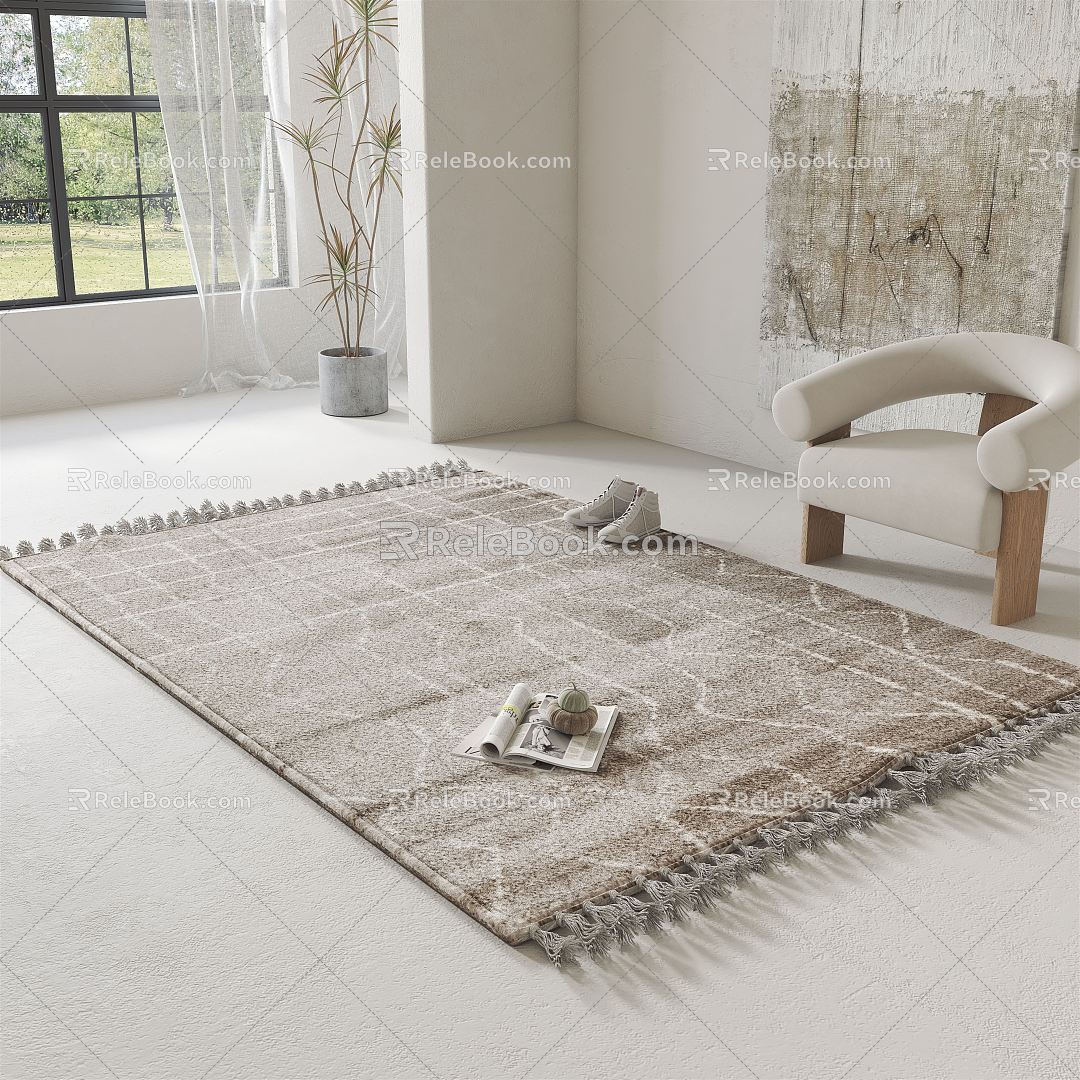 Modern Square Carpet Carpet 3d model