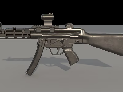 Detailed Classic Rifle With Mounted Scope And Metal Body Design 3d model