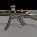 Detailed Classic Rifle With Mounted Scope And Metal Body Design