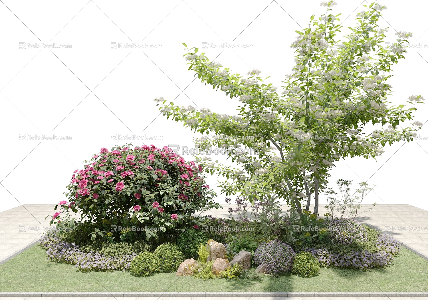 Modern Shrub Outdoor Plant Greening Landscape 3d model