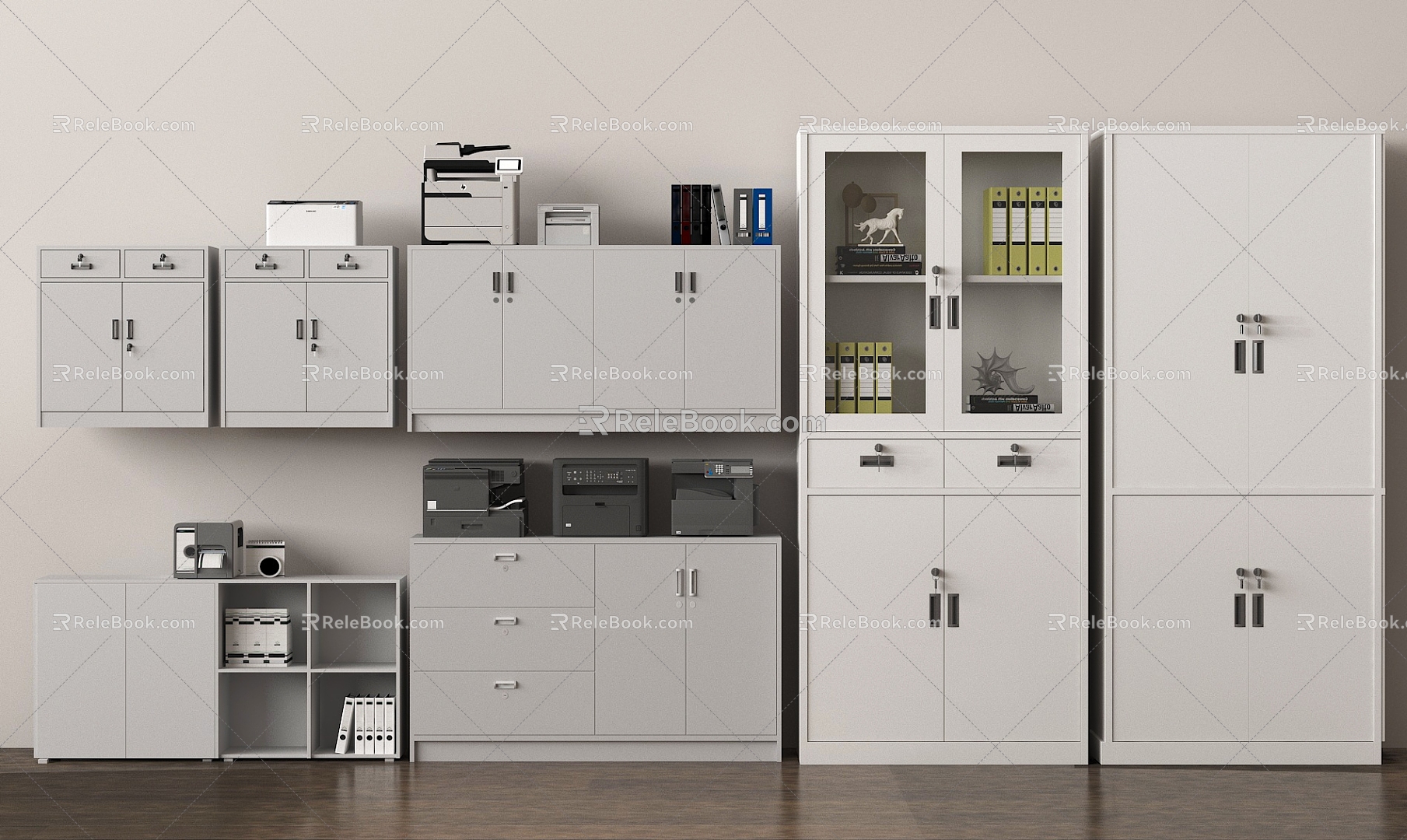 Modern File Cabinet Printer File Cabinet Office Supplies File Cabinet 3d model