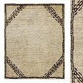 Quiet natural national hand-woven wool carpet 3d model