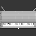 Professional Electronic Keyboard Music Equipment With Stand Control Knobs And Keybed