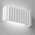 Sleek Modern White Wall Lamp With Vertical Strips For Home Interior Decor