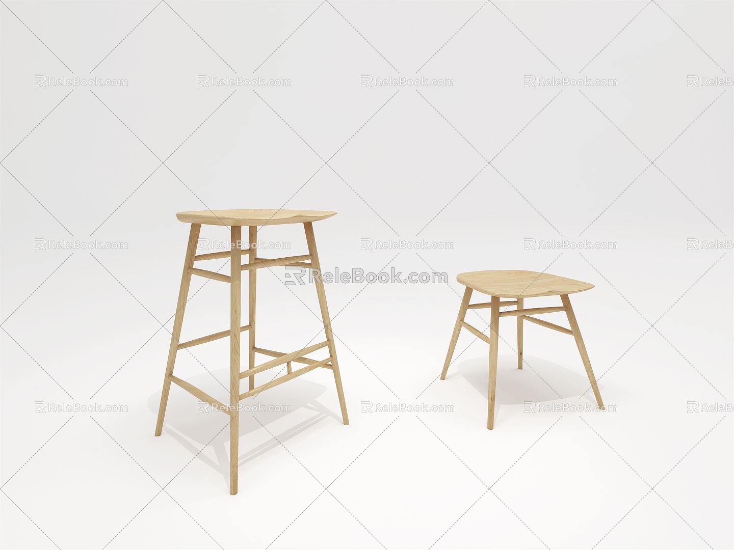 Nordic Bar Stool and Chair model