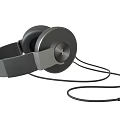 Over Ear Wired Headphones With Sleek Design And Audio Cable
