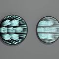 Two Circular Illuminated Decorative Objects With Intricate Internal Light Structures 3d model