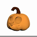 Halloween Decorative Ornament Set With Yellow Carved Jack o Lantern Design