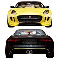 Yellow Jaguar Convertible Exterior And Beige Interior