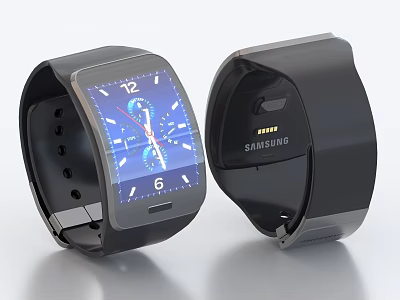 Samsung Smart Watch With Digital Dial And Sleek Design 3d model