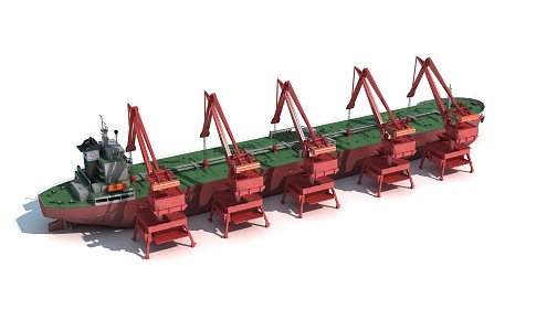 Port crane wharf crane wharf freighter foreign trade wharf crane 3d model