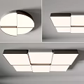 Modern Minimalist Round Ceiling Light With White Lampshade And Metal Frame For Home Decoration