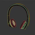 Modern Over Ear Headphones Featuring Black Body And Yellow Accent Stripes Design